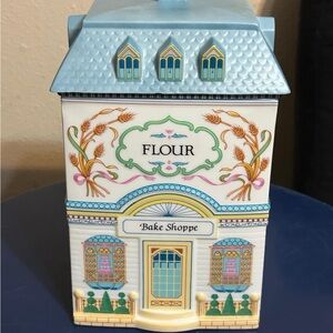 Lenox Blue and White Flour Canister
